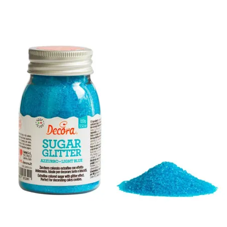 Zucchero glitterato blu, 100 g