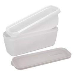 Double-walled ice cream container with lid, 1300 ml