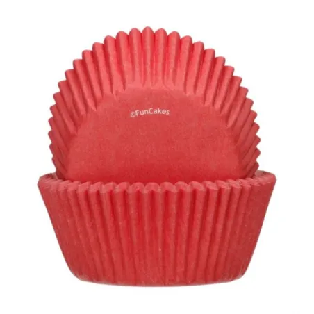 FunCakes cupcake baking cups red, 48 pieces