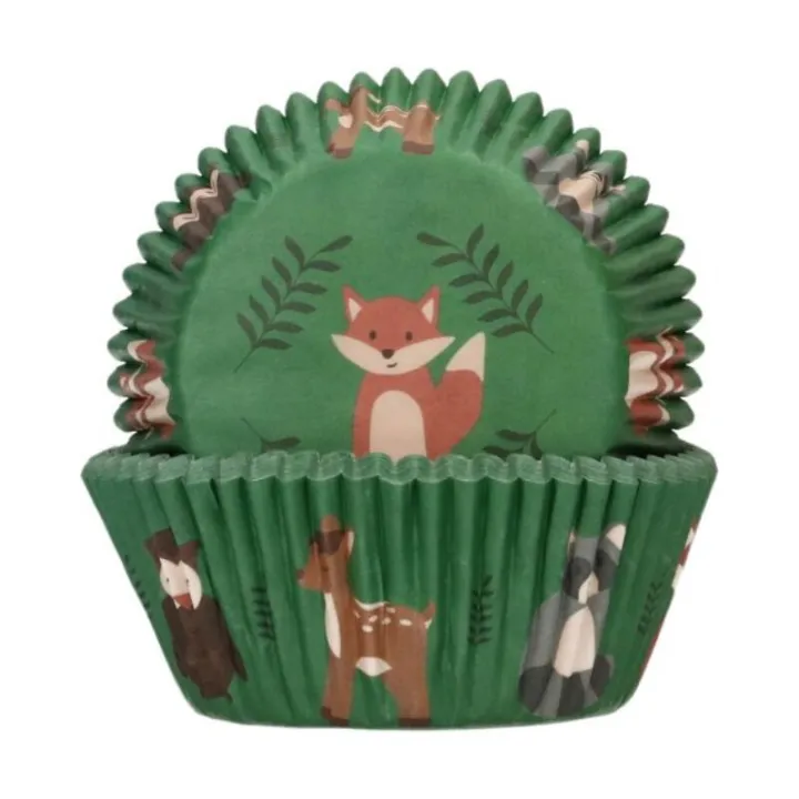 FunCakes Cupcakes-Backförmchen Waldtiere, 48 Stück