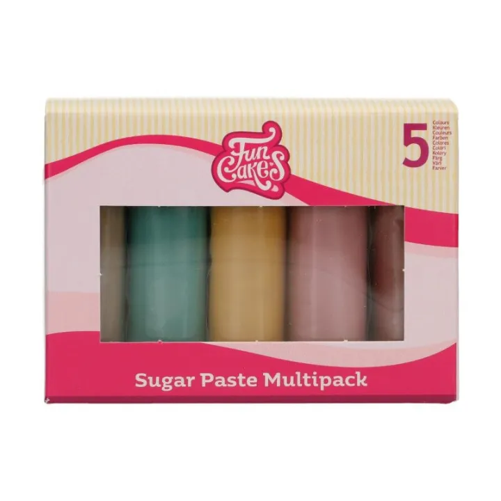 FunCakes Rollfondant Multipack Earth Colours, 5x100g