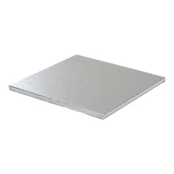 Tortenplatte Quadrat 45 cm, Silber