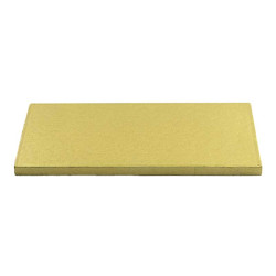 Tortenplatte Rechteckig 45 x 35 cm, Gold
