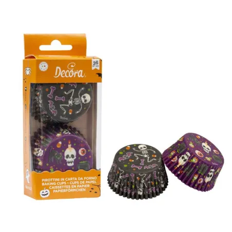 Stampi per cupcake scheletro, 36 pezzi