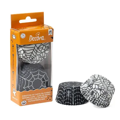 Cupcake Förmchen Spinnennetz, 36 Stück