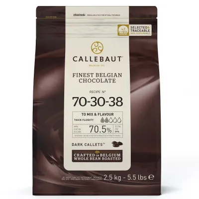Cioccolato extra fondente Callebaut 70,5%, 2,5 kg