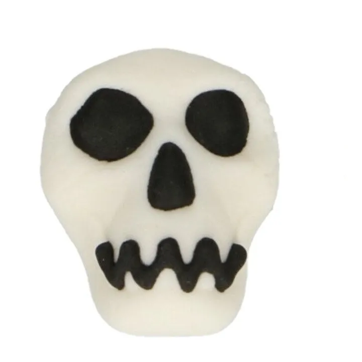 Décoration en sucre Têtes de mort, 8 pièces