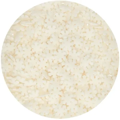 Streudekor Schneeflocken Weiss, 50 g