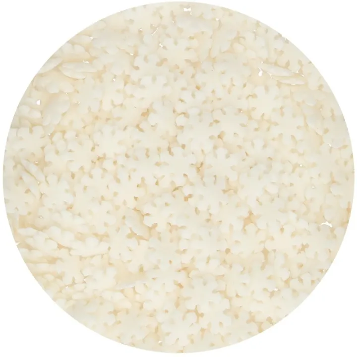 Streudekor Schneeflocken Weiss, 50 g