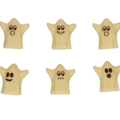 Schokoladendekoration 3D Geister, 6 Stück