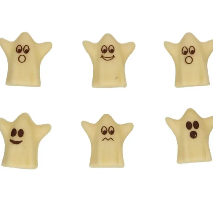Schokoladendekoration 3D Geister, 6 Stück