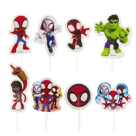 Cake topper Spiderman, 12 pezzi