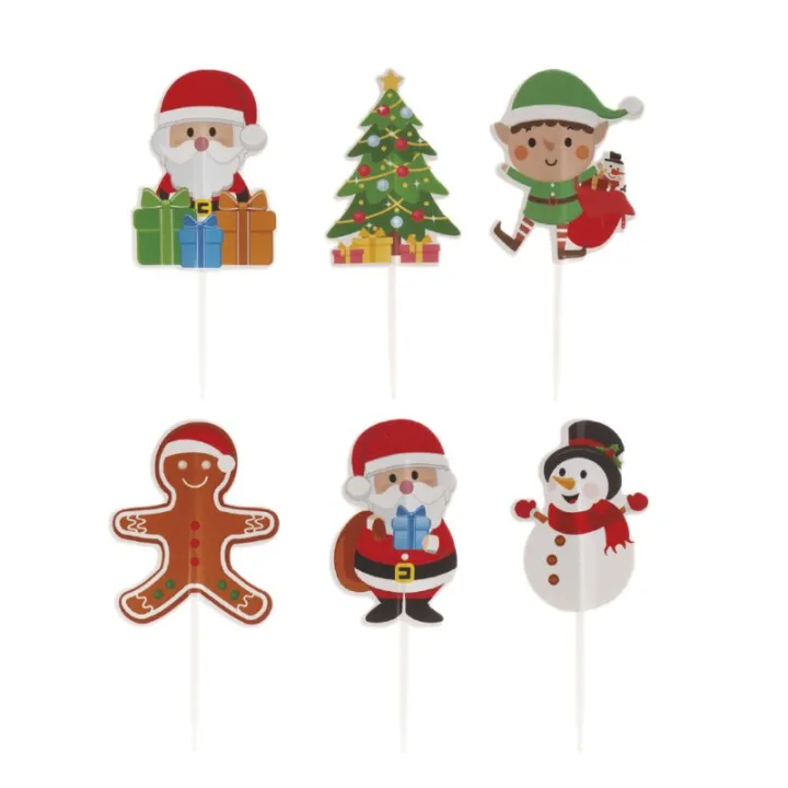 Christmas cake topper, 30 pieces