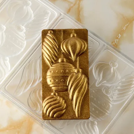 Chocolate bar casting mold Christmas balls