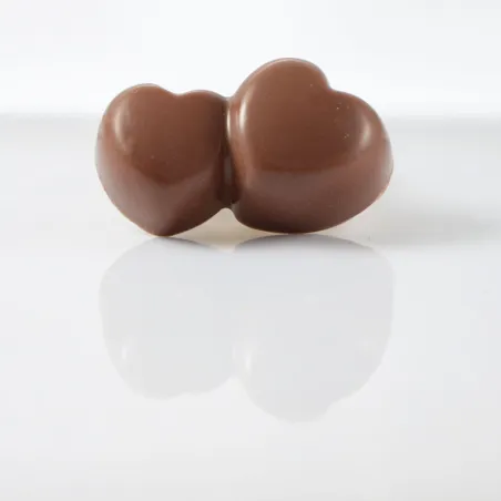 Chocolate mold double heart 20 chocolates
