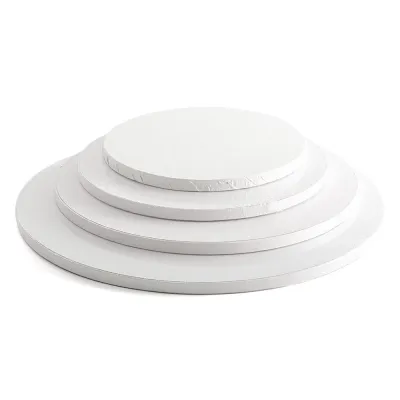 Cake plate round extra strong white Ø 25 cm for safe transport