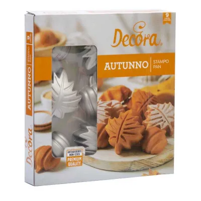 Aluminum baking dish nine different autumn motifs