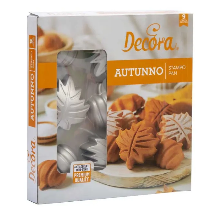 Teglia in alluminio nove diversi motivi autunnali