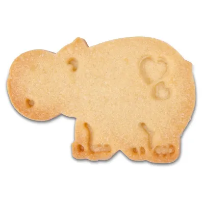 Tagliabiscotti con espulsore per ippopotami per biscotti decorati a regola d'arte