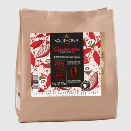 Valrhona copertura di cioccolato fondente, Guanaja 70% per prodotti al cioccolato di alta qualità