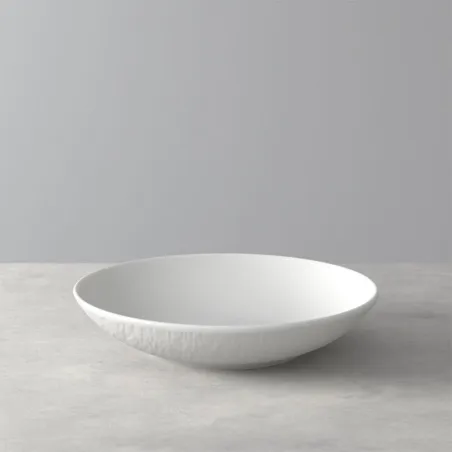 Manufacture Rock bowl flat, 24 cm, White by Villeroy & Boch