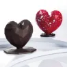 Stampo per praline a cuore diamantato, 6 pezzi