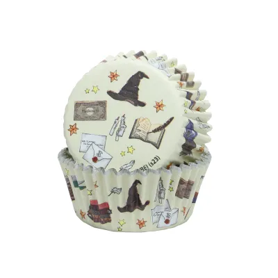 Stampi e toppers per cupcake Hogwarts, 24 pezzi ciascuno
