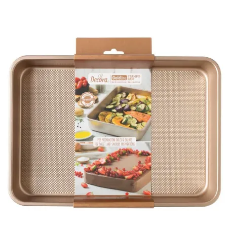Large non-stick baking dish in rose gold, 34.7 x 24.5 x 5.5 cm