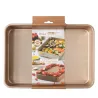 Large non-stick baking dish in rose gold, 34.7 x 24.5 x 5.5 cm