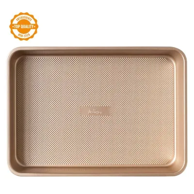 Teglia grande antiaderente in oro rosa, 34,7 x 24,5 x 5,5 cm