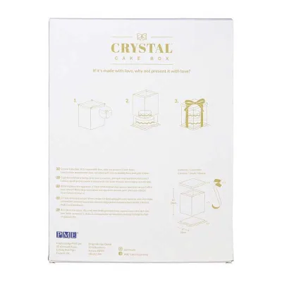 Set scatola per torte trasparente 22 x 22 x 30 cm