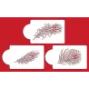 Peacock Feather Stencil, Set of 3 for Elegant Decorations