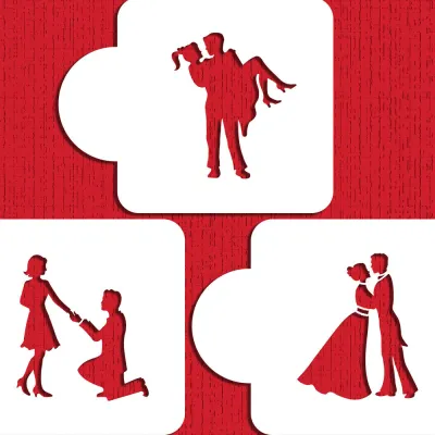 Stufen der Liebe Stencil für romantische Dekorationen