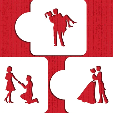 Stencil a forma di passo d'amore per decorazioni romantiche
