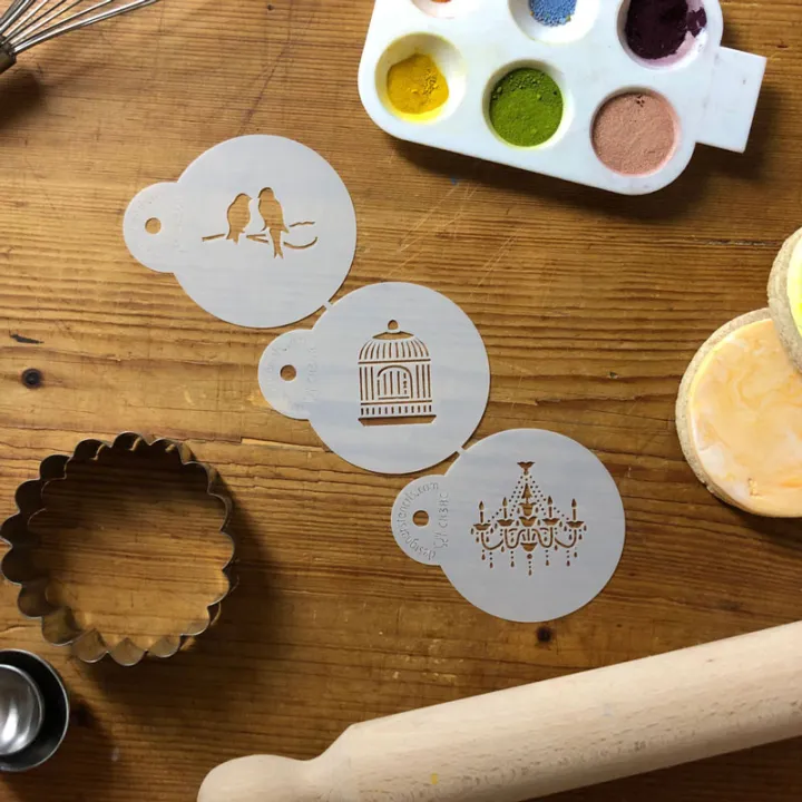 Love Birds & Chandelier Stencil für edle Dekorationen