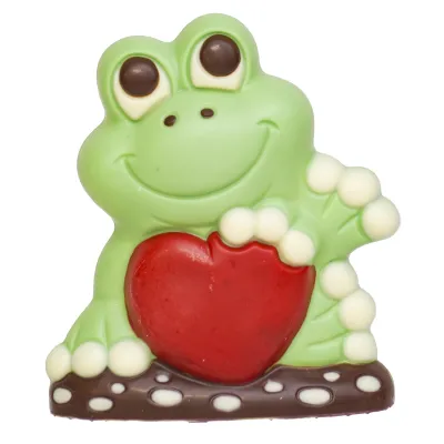 Moule à chocolat Grenouille avec cœur pour réaliser de superbes figurines en chocolat personnalisées