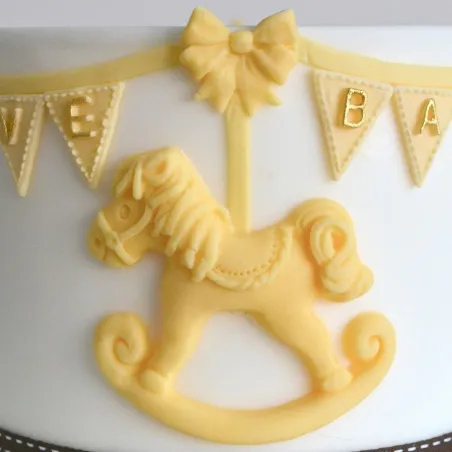 Silicone embosser rocking horse