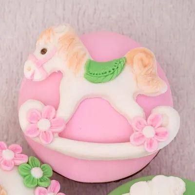 Silicone embosser rocking horse