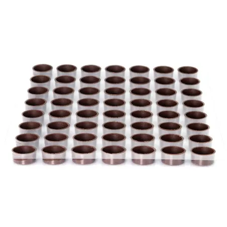 Praline shells round, dark, 63 pieces for fine chocolates