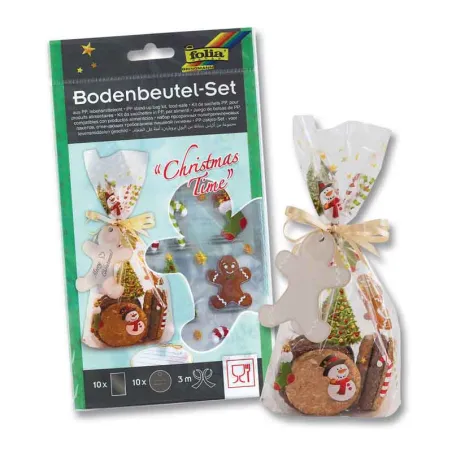 Set di sacchetti trasparenti Natale, 23.5 x 14.5 cm