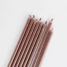 Candeline extra lunghe, rosa, 16 pezzi per torte di compleanno eleganti