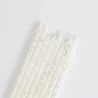 Candles extra long, white dotted, 16 pieces for elegant birthday cakes