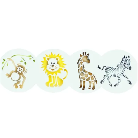 Stencil Animali Safari per motivi semplici e carini
