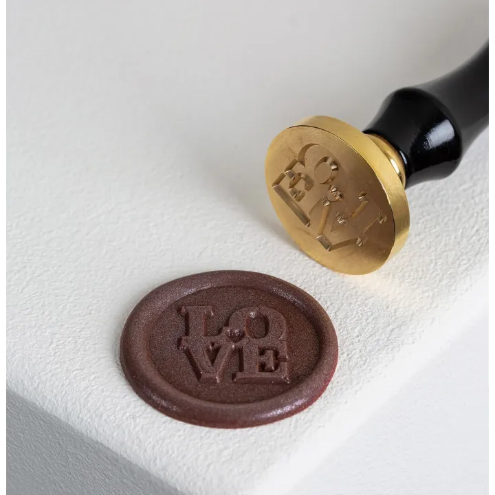 Schokoladenstempel Love 3 cm Durchmesser aus Holz und Edelstahl