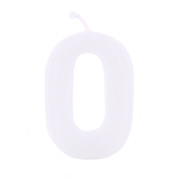Number candle 0 White