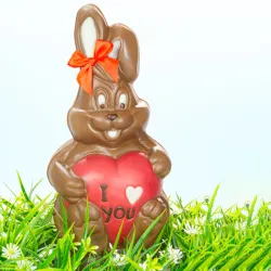 Moule à chocolat I love You Lapin pour des figurines en chocolat sucrées