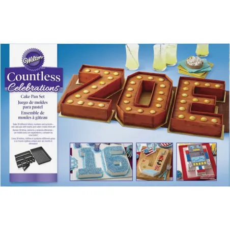 Baking tin numbers and letters
