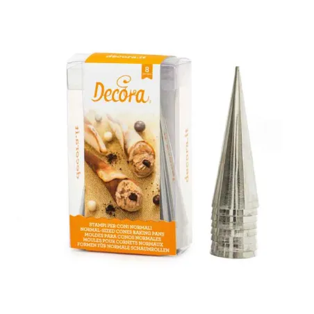 Cornet iridescent curls Ø 4 x 12 cm, 8 pieces for aperitifs and desserts