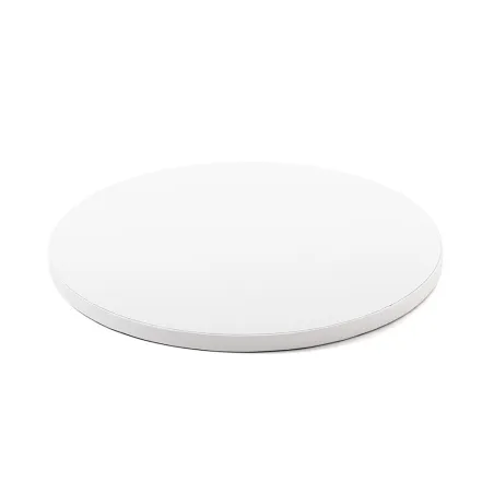 Cake plate round extra strong white Ø 25 cm for safe transport