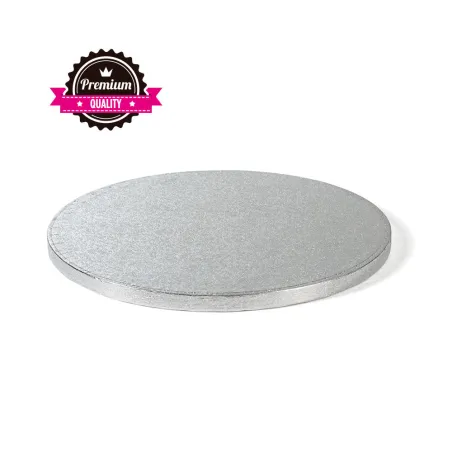 Piatto da torta rotondo in argento extra forte Ø 30 cm per un trasporto sicuro